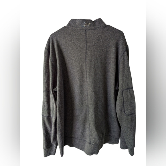 Greg Norman Collection Charcoal Quarter Zip Sweater - Picture 3 of 6
